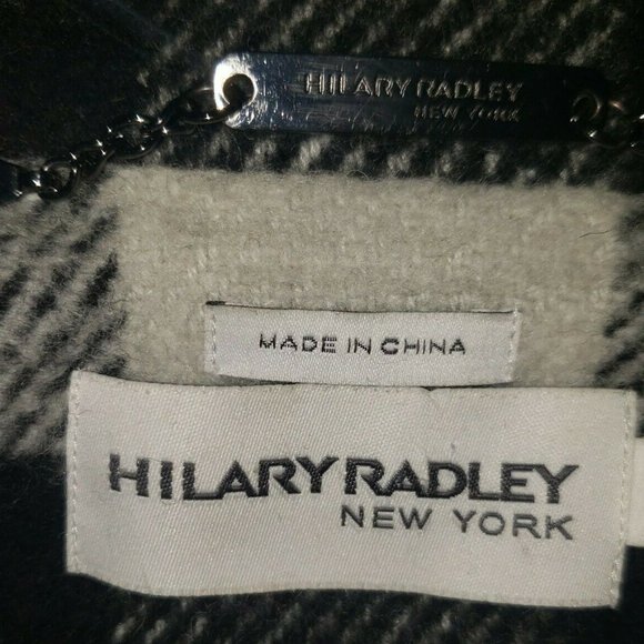 Hilary Radley Double Breasted Wool Blend Plaid Jacket Coat Women's Size 8 - Picture 3 of 3